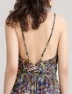 Robe bleue polyester recyclé graphique ethnique Femme-7