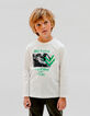 Camiseta crudo algodón spray y espigas niño-1