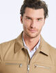 Men's mink-colour zipped pockets jacket-5