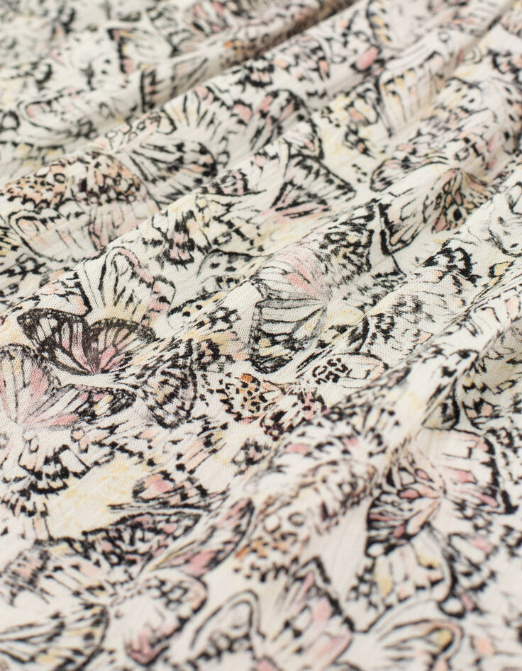 Ecru caraco Ecovero® vlinderprint meisjes-6 Ecru caraco Ecovero® vlinderprint meisjes-6