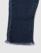 Blaue Jeans mit Beinfransen und Schalgürtel für Baby Girls-5