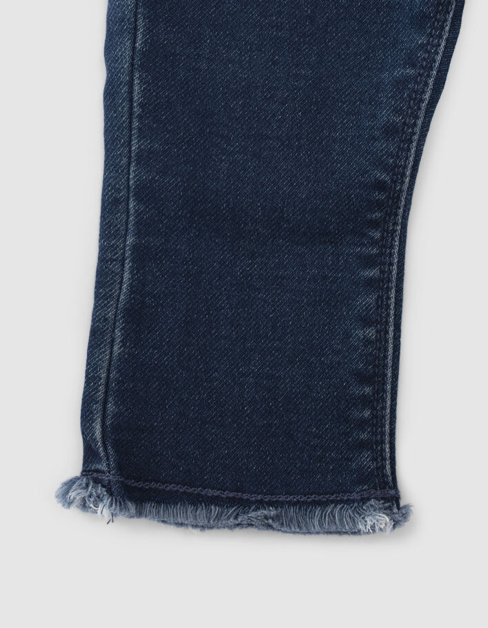 Blaue Jeans mit Beinfransen und Schalgürtel für Baby Girls-5