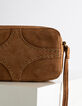Women’s The Small Messenger studded suede clutch-2