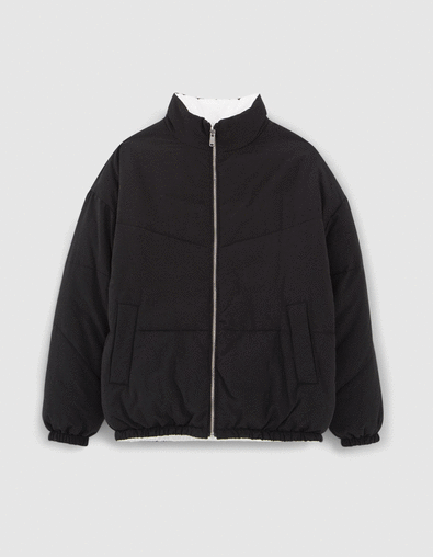 Plumas reversible blanco o negro niña - IKKS