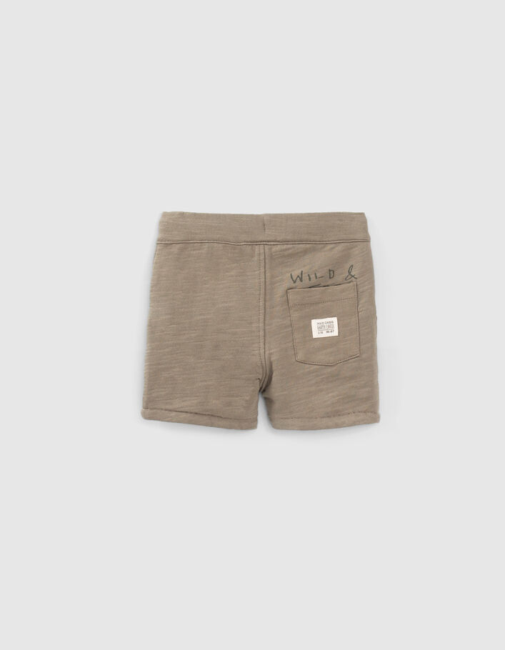 Baby boy’s khaki tie-dye reversible shorts - IKKS