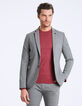 Grauer Herrensakko mit Glencheck-Karomuster Travel Suit-3