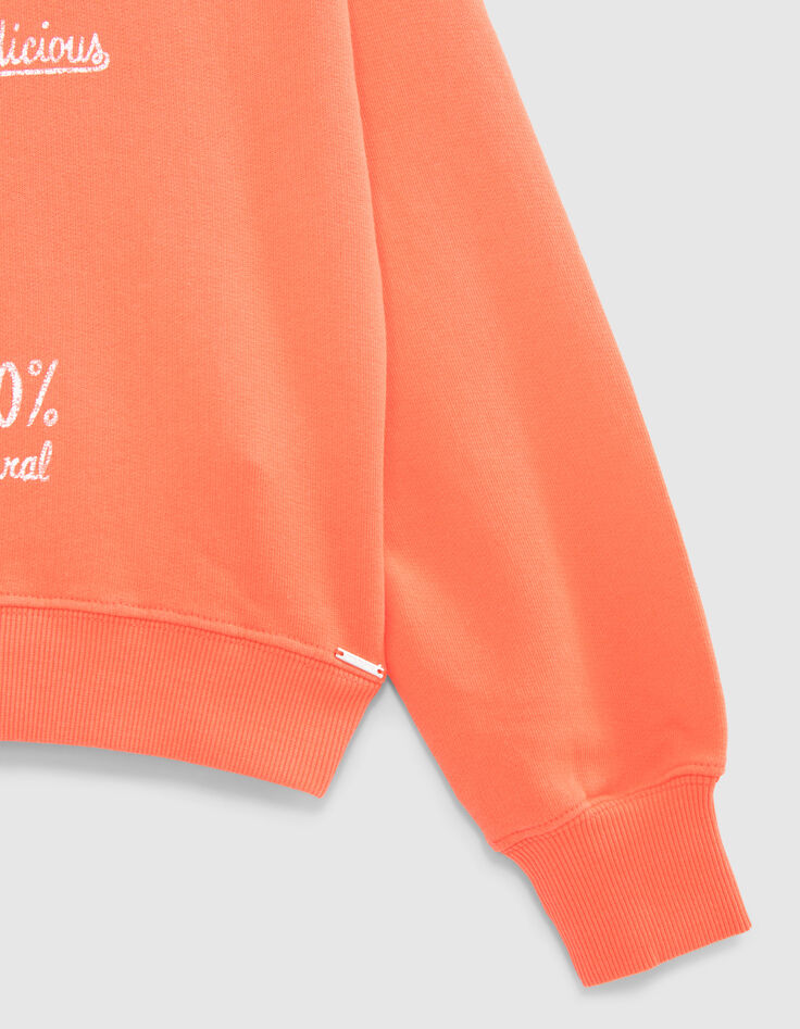 Girls&rsquo; red hoodie with slogan strawberry print-4