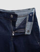 Boys’ upcycled raw denim Bermuda shorts, zipped pockets-7