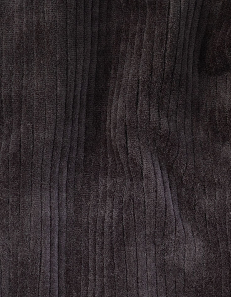 Graue Jungensweatjacke mit Kapuze aus Rippstrick-6