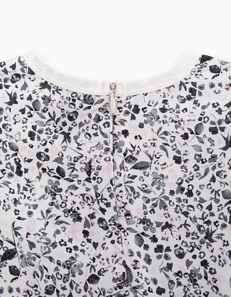 Camiseta blanco roto bi-tejido detrás estampado niña-2