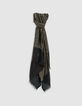 Fular caqui oscuro jacquard leopardo hombre-1