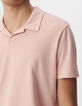 Polo REGULAR rosa flameado de algod&oacute;n org&aacute;nico para hombre-4