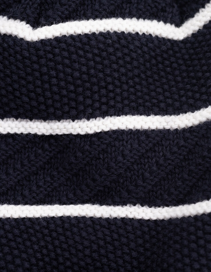 Bonnet marine tricot fourré rayures garçon-5 Bonnet marine tricot fourré rayures garçon-5