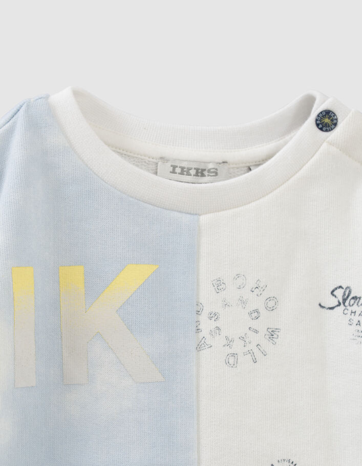 Baby boys’ white tie-dye print sweatshirt - IKKS