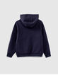 Cardigan navy avec all over int&eacute;rieur gar&ccedil;on -4