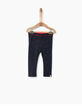 Leggings réversible marine et rouge bébé fille-2