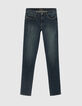 Jean slim bleu taille mi haute coupe sculpt up femme-5