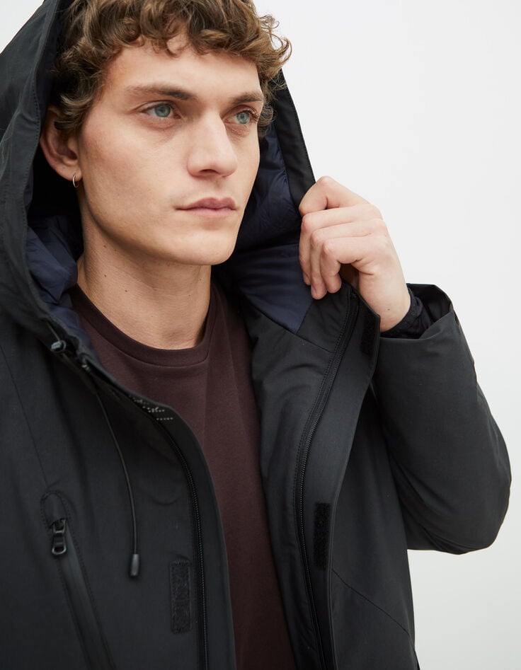 Zwarte parka IKKS x INVENTIVE CITI Heren-8