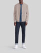 Beige bomber in su&egrave;deleer Heren-8