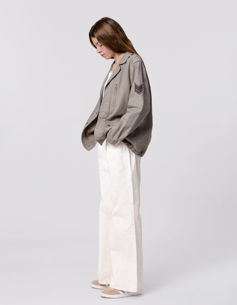 Saharienne kaki maxi broderies dos fille - IKKS