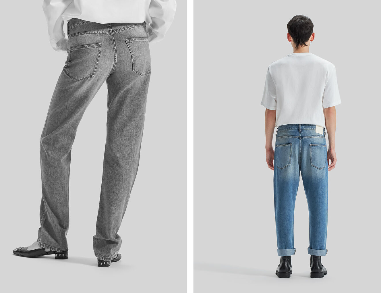 Unisex indigo WATERLESS denim REGULAR Gender Free jeans - IKKS-3