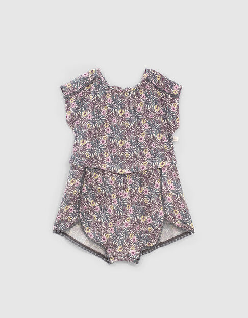 Parma Babymädchen-Kombishorts, Ecovero®, Pflanzen-Print