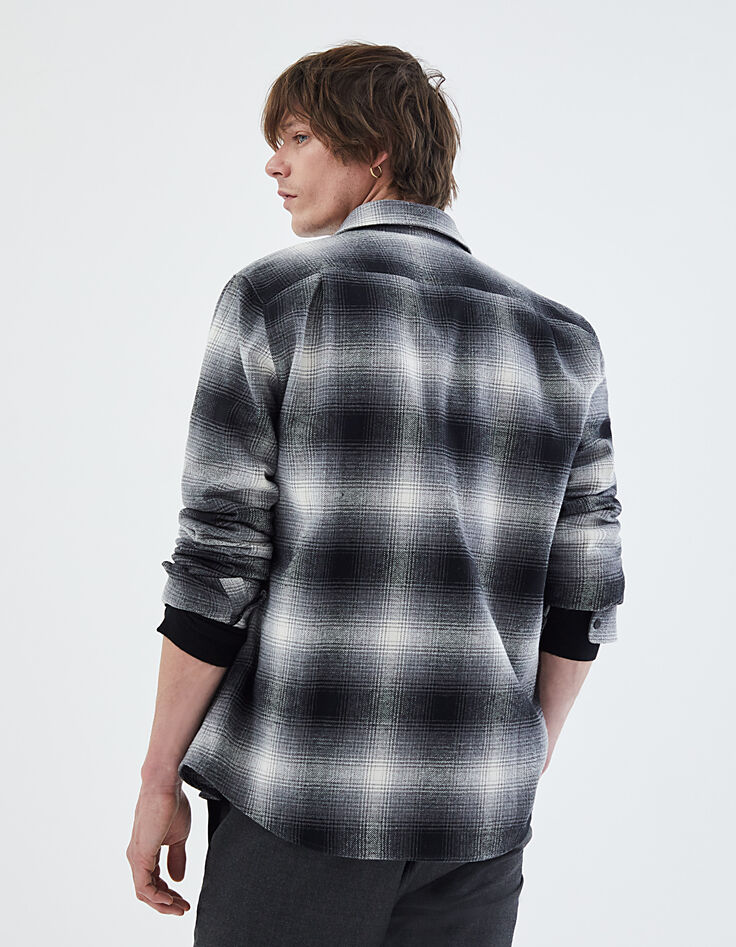 Surchemise REGULAR gris anthracite à carreaux Homme-3