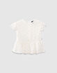 Gebroken witte blouse kant geborduurd meisjes-1