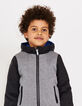 Blouson réversible gris foncé et bleu garçon -4
