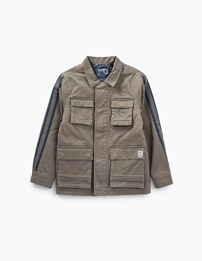 Boys’ bronze safari jacket with embroidery on back - IKKS
