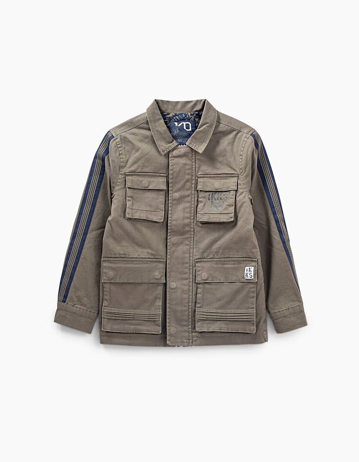 Boys’ bronze safari jacket with embroidery on back-4 Boys’ bronze safari jacket with embroidery on back-4