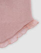 Pink knitted recycled snood for girls-4