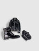 Women’s set of 3 Crown/Combat Boots/Biker Jacket brooches-1