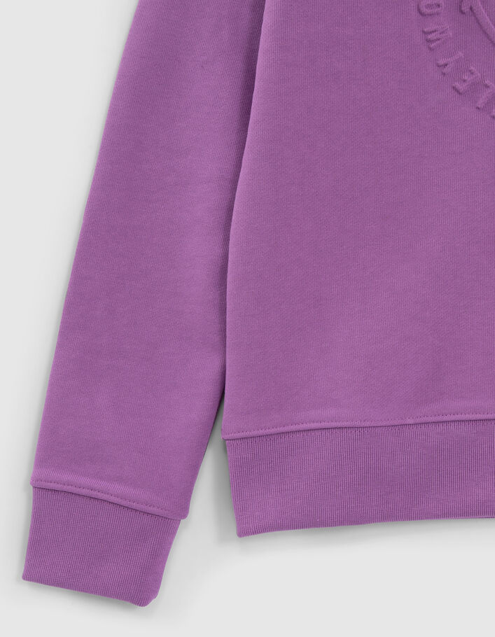 Boys’ purple sweatshirt with embossed SMILEYWORLD image - IKKS