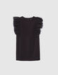 Robe noire volants tulle fille-1