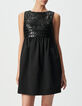 Vestido negro bordados lentejuelas gr&aacute;ficas mujer-3