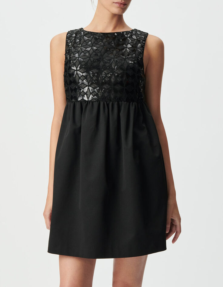 Vestido negro bordados lentejuelas gr&aacute;ficas mujer-3