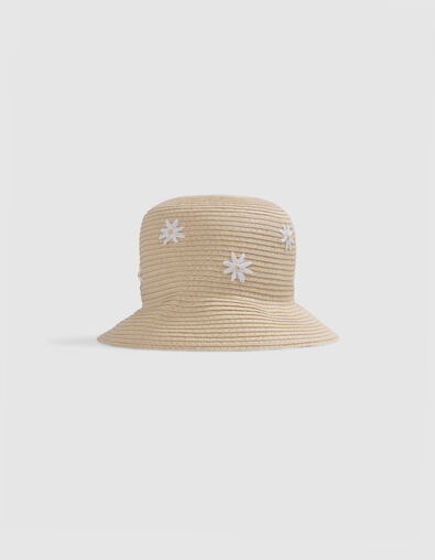 Beige hoed bloemenmotieven meisjes - IKKS