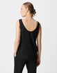 Women’s black recycled studded front/back reversible top-3
