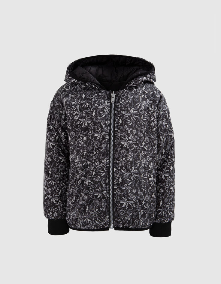 Plumas reversible negro jungle rock y negro liso niña-2