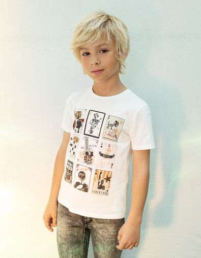 T-shirt kaartspel jongens  - IKKS