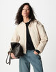Mujer Chaqueta acolchada oversize beige-2