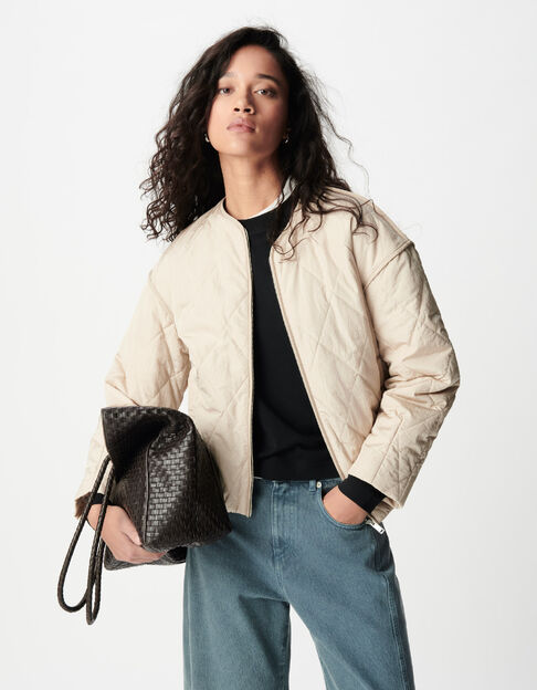 Mujer Chaqueta acolchada oversize beige - IKKS