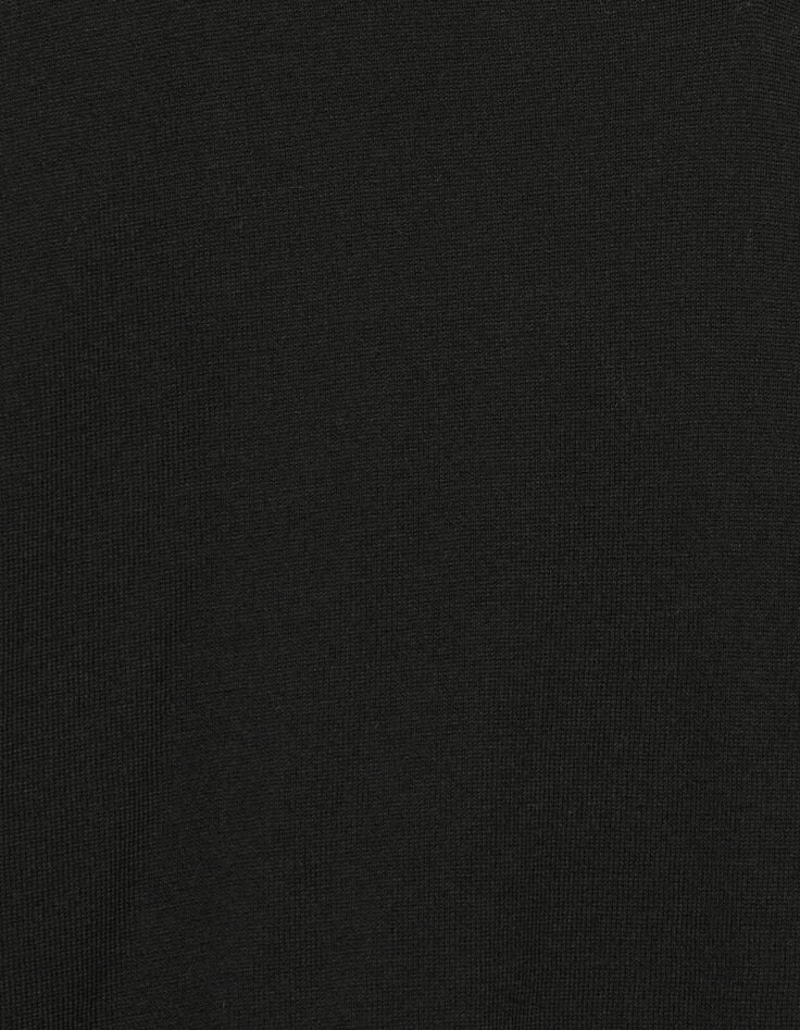 Pull encolure V noir tricot fin oversize Femme-6 Pull encolure V noir tricot fin oversize Femme-6