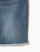 Bermuda en jean faded blue bas frangés fille -3