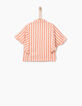Chemise pêche cropped à rayures fille-4
