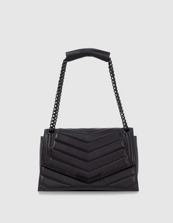 Women’s black quilted leather THE 1 Timeless bag Size L-2