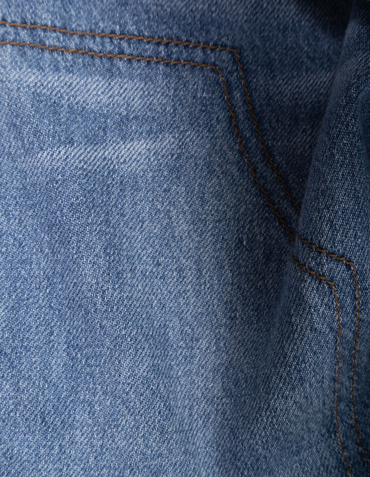 Blaue Jungen-Baggy-Jungenjeans mit Zimmermannstasche-8