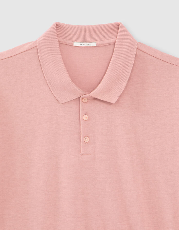 Polo rose coton modal Homme-2