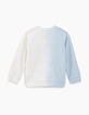 Sweat blanc cassé deep dye à message garçon-4